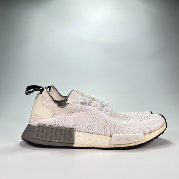 Adidas NMD R1 White Gray Casual Running Shoes Comfort EE5074 Men's Size 10 - Picture 1 of 11